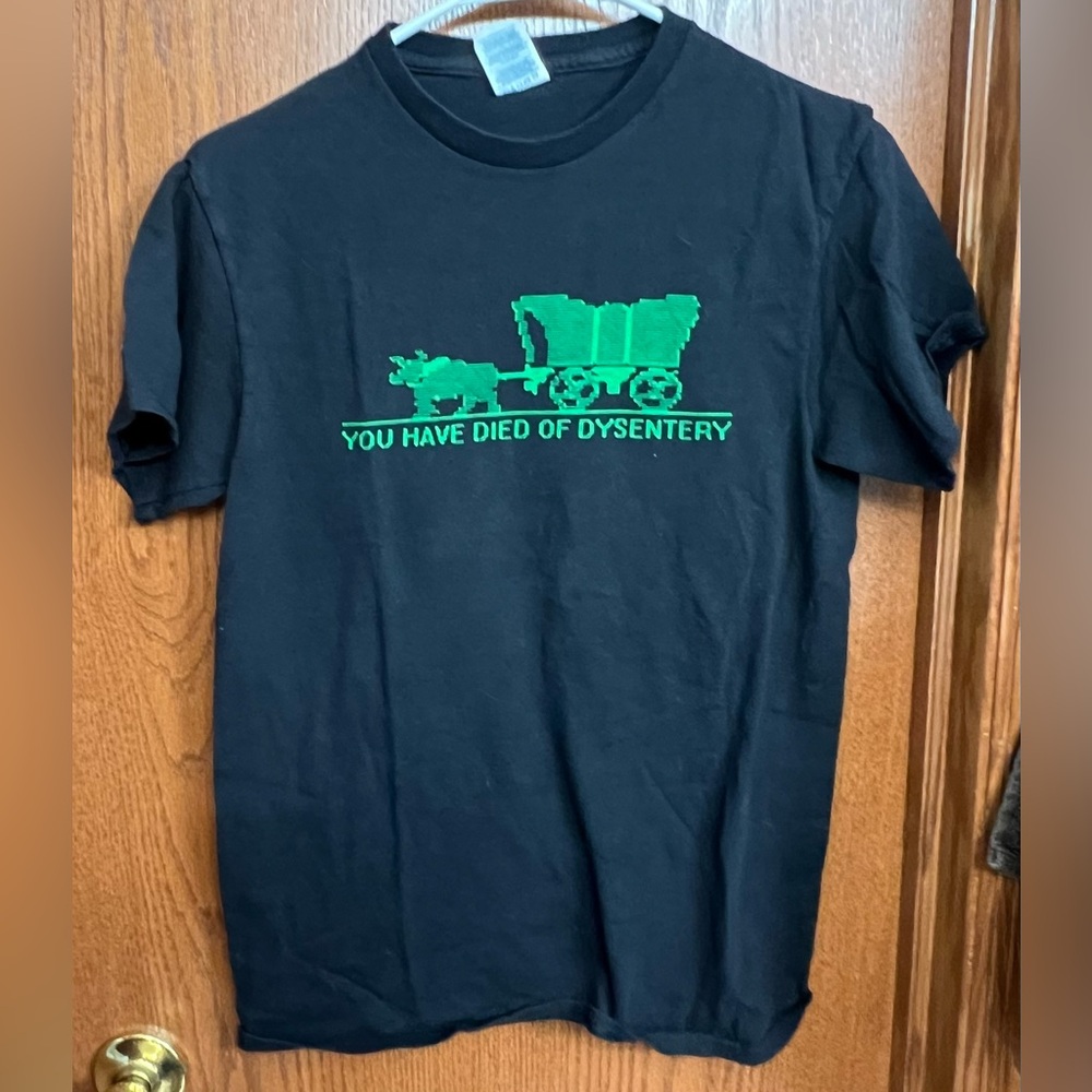 Men’s Black You Have Died Of Dysentery Tshirt Size S
